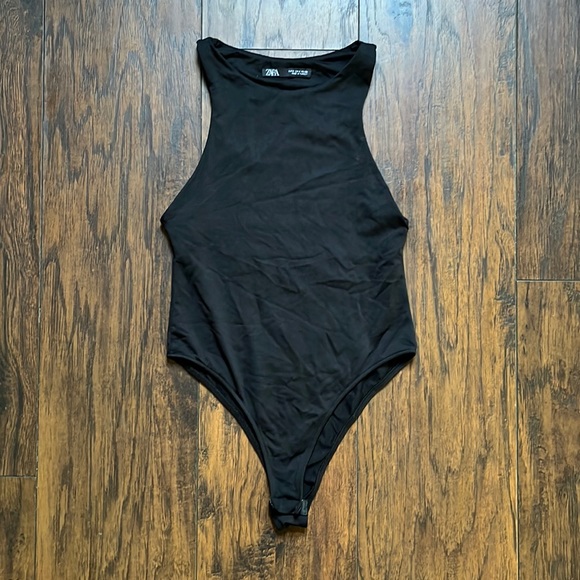 Zara Black High Neck Bodysuit - Picture 1 of 4
